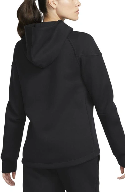 Shop Nike Sportswear Tech Fleece Windrunner Zip Hoodie In Black/ Black