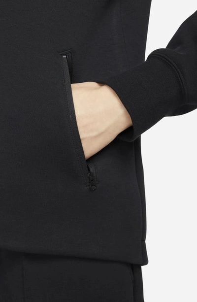 Shop Nike Sportswear Tech Fleece Windrunner Zip Hoodie In Black/ Black