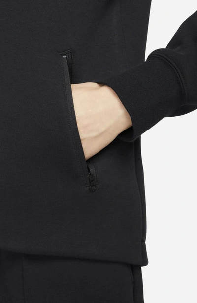 Nike Sportswear Tech Fleece Windrunner Zip Hoodie In Black/ Black