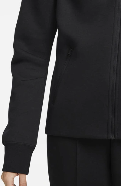 Shop Nike Sportswear Tech Fleece Windrunner Zip Hoodie In Black/ Black