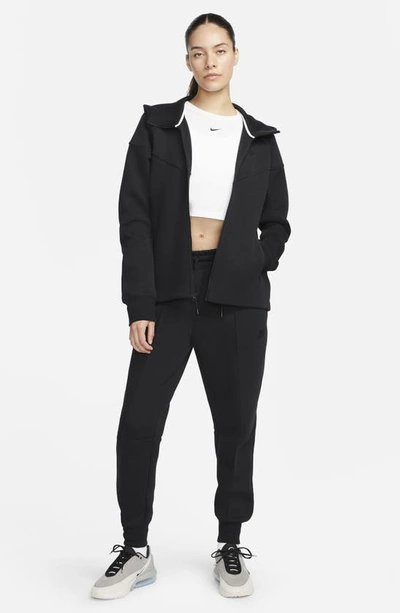 Shop Nike Sportswear Tech Fleece Windrunner Zip Hoodie In Black/ Black