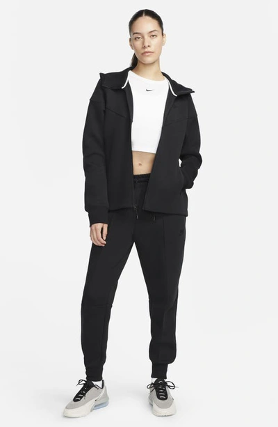 Nike Sportswear Tech Fleece Windrunner Zip Hoodie In Black/ Black