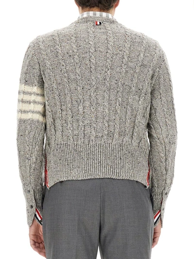 Shop Thom Browne Wool Jersey. In Grey