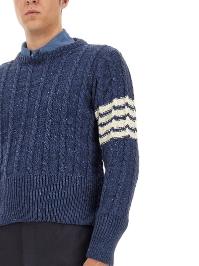 Shop Thom Browne Wool Jersey. In Blue