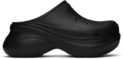 Shop Balenciaga Black Crocs Edition Mules In 1000 Black