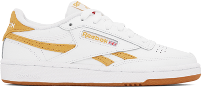 Shop Reebok White & Yellow Club C Revenge Sneakers In Ftwr White/retro Gol