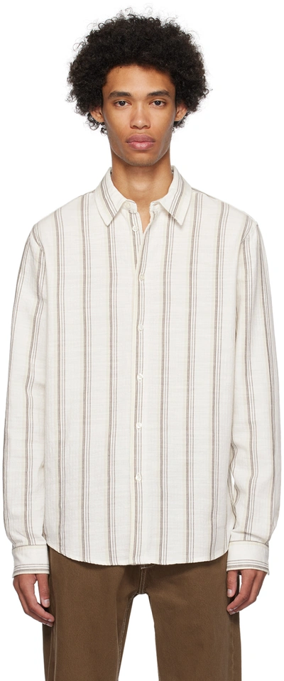 Shop Samsã¸e Samsã¸e Off-white Liam Fx Shirt In Clr000960 Crocodile