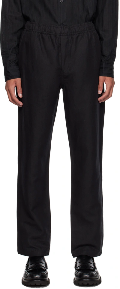 Shop Samsã¸e Samsã¸e Black Jabari Trousers In Clr000021 Black
