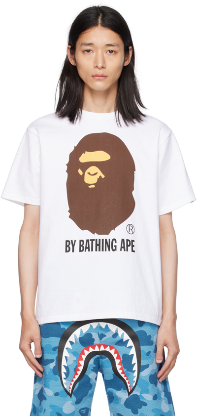 Shop Bape White Big Ape Head T-shirt