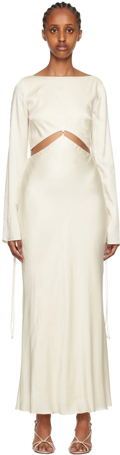 Shop Bec & Bridge Off-white Diamond Days Maxi Dress In Ivory