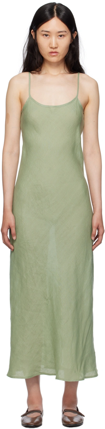 Shop Baserange Green Dydine Maxi Dress In Salvie Green