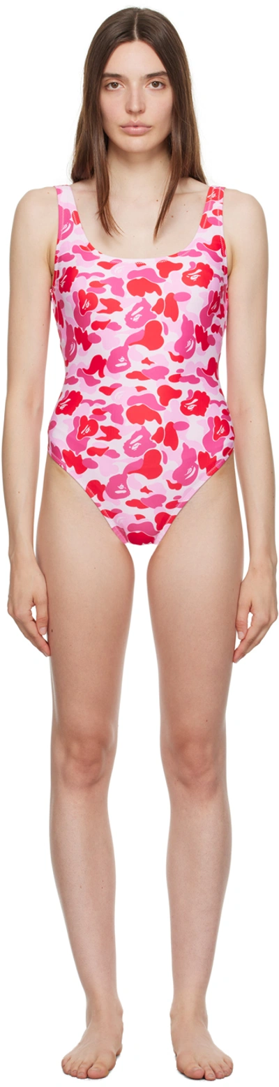 Shop Bape Pink Abc Camo Swimsuit