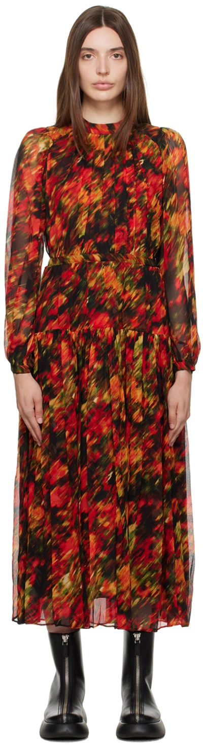 Shop 3.1 Phillip Lim / フィリップ リム Multicolor Floral Midi Dress In Bf971 Blurred Floral
