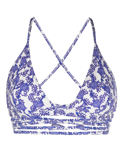 Shop Isabel Marant Floral-print Bikini Top In White