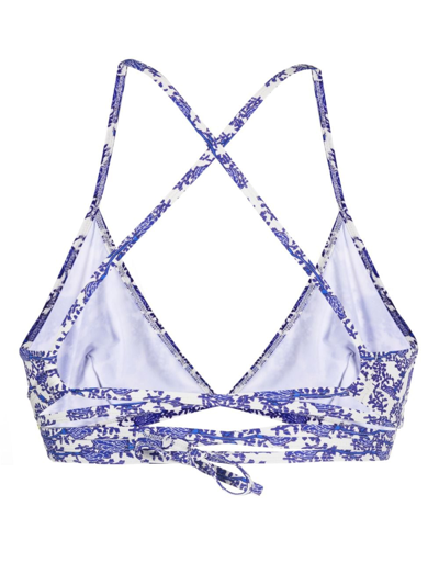 Shop Isabel Marant Floral-print Bikini Top In White