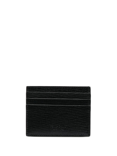 Ferragamo Logo-plaque Leather Wallet In Black