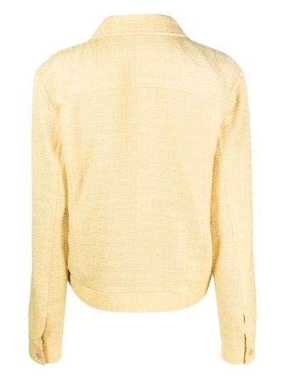 Shop Giuliva Heritage Spread-collar Shirt Jacket In Yellow