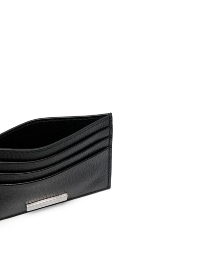 Ferragamo Logo-plaque Leather Wallet In Black