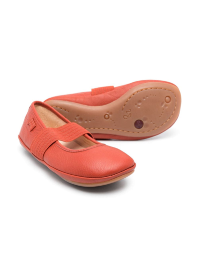 Shop Camper Right Leather Ballerina Shoes In Red