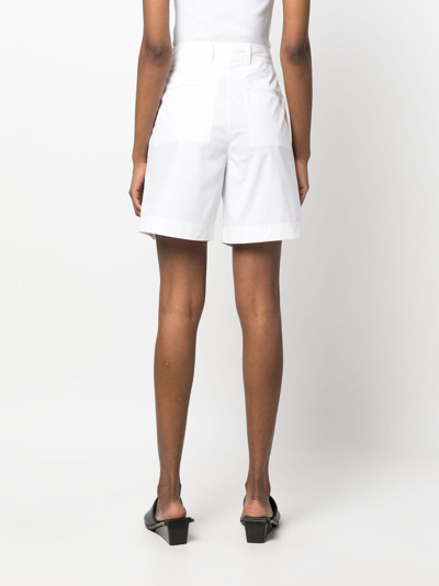 Shop Totême High-rise Tailored Shorts In White