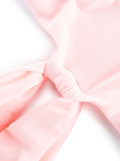 Shop Reina Olga Showpony Crossover-neck Swimsuit In Pink