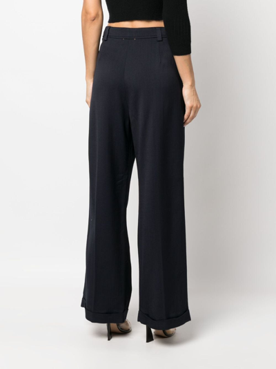 Forte Forte Wide-leg Tailored-cut Trousers In Blue
