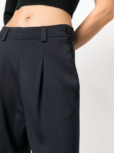 Forte Forte Wide-leg Tailored-cut Trousers In Blue