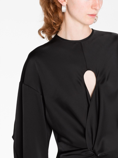 Attico Synthetic Fibers Dress In Black