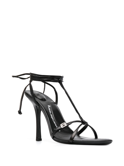 Shop Alexander Wang Lucienne 105mm Leather Sandals In Black
