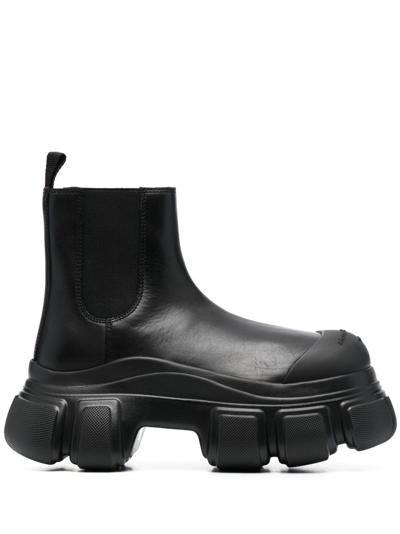 Shop Alexander Wang Storm Leather Ankle Boots In Black