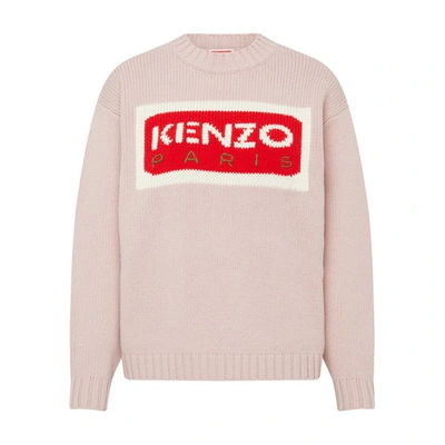 Shop Kenzo Paris Logo Jumper In Faded_pink