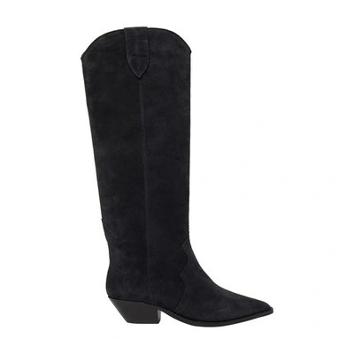 Shop Isabel Marant Denvee Boots In Faded_black