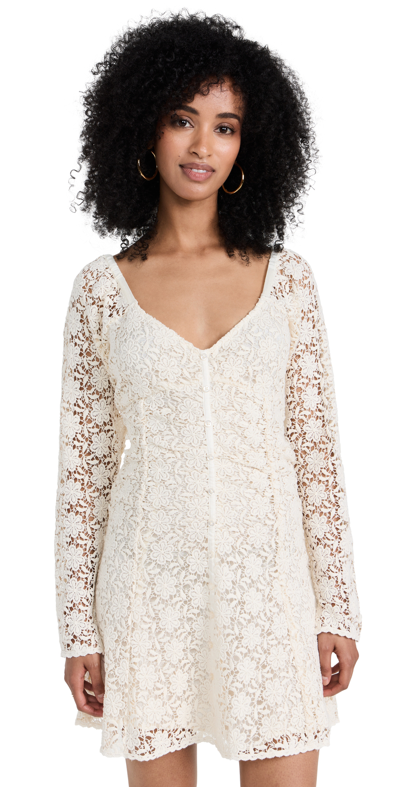 Shop Bytimo Crochet Mini Dress Off White