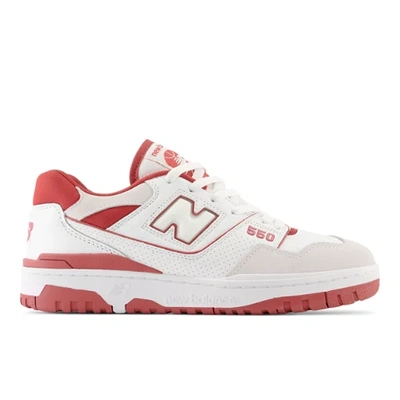 Shop New Balance Men's 550 In White/red