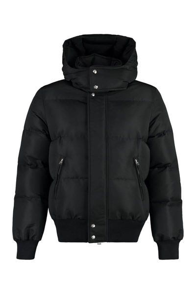 Shop Alexander Mcqueen Hooded Down Jacket In Black