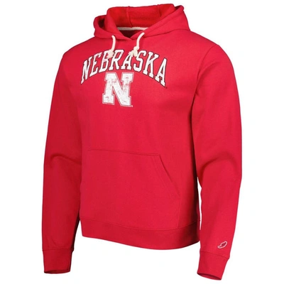 Shop League Collegiate Wear Scarlet Nebraska Huskers Arch Essential Pullover Hoodie In Red
