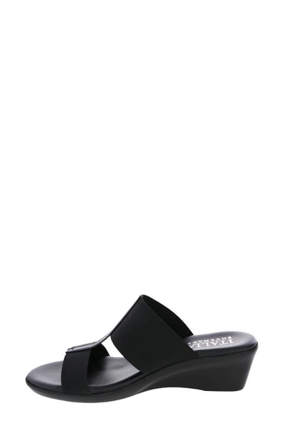 Shop Italian Shoemakers Sadey Wedge Sandal In Black
