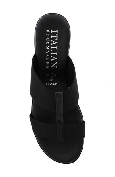 Shop Italian Shoemakers Sadey Wedge Sandal In Black