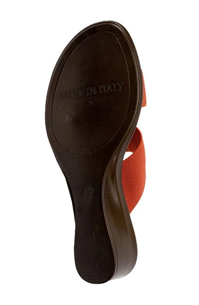 Shop Italian Shoemakers Sadey Wedge Sandal In Rust