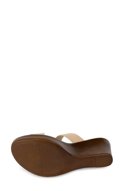 Shop Italian Shoemakers Quincie Slide Wedge Sandal In Beige