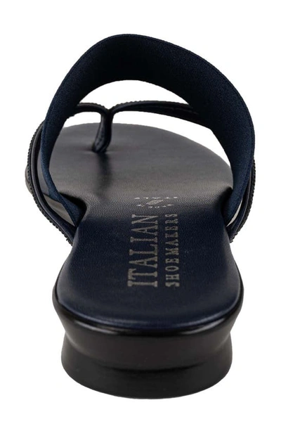 Shop Italian Shoemakers Sorbi Thong Sandal In Navy