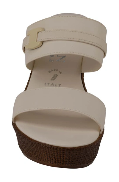 Shop Italian Shoemakers Selyse Wedge Sandal In Bone