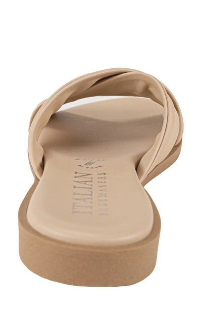 Italian Shoemakers Hachi Slide Sandal In Nude