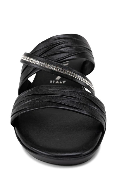 Italian Shoemakers Hollis Wedge Slide Sandal In Black