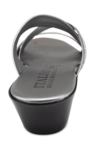 Italian Shoemakers Hollis Wedge Slide Sandal In Grey