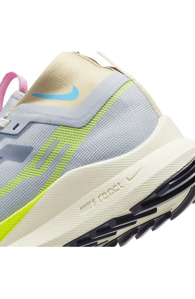 Shop Nike React Pegasus Trail 4 Gore-tex® Waterproof Running Shoe In Wolf Grey/ Green/ Blue