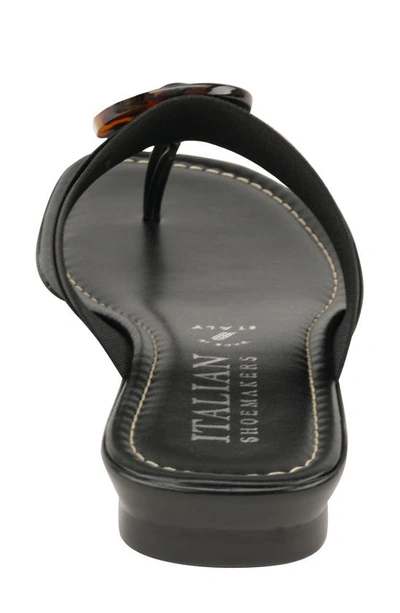 Shop Italian Shoemakers Eddith Thong Sandal In Black