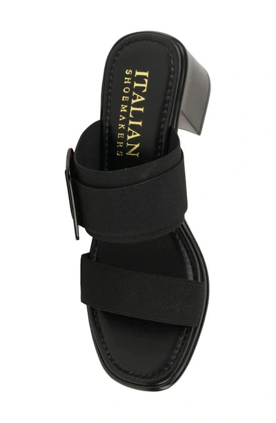Shop Italian Shoemakers Dawna Mid Heel Sandal In Black