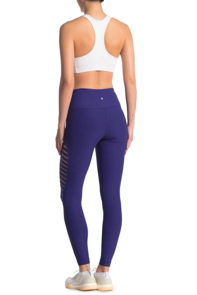 Shop 90 Degree By Reflex Vented High Waist Leggings In Berry Blue