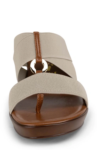 Italian Shoemakers Celsi Wedge Slide Sandal In Taupe